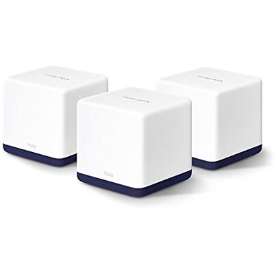 MERCUSYS WiFi Mesh AC 1900Mbps Système WiFi Pour Toute La Maison Couverture WiFi De 550㎡, 3 Gigabit Ethernet Ports, L'itinérance Transparente, Contrôle Parental, Beamforming, Halo H50G(3-Pack) MERCUSYS WiFi Mesh AC 1900Mbps Système WiFi Pour Toute La Maison Couverture WiFi De 550㎡, 3 Gigabit Ethernet Ports, L'itinérance Transparente, Contrôle Parental, Beamforming, Halo H50G(3-Pack)