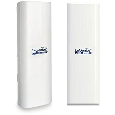 EnGenius ENH500-AX KIT 5GHz Wi-Fi 6 (802.11ax) 2x2 pont sans fil extérieur, jusqu'à 1200 Mbps, puissance de transmission élevée de 26 dBm, antenne directionnelle intégrée à gain élevé 16 dBi, IP55 EnGenius ENH500-AX KIT 5GHz Wi-Fi 6 (802.11ax) 2x2 pont sans fil extérieur, jusqu'à 1200 Mbps, puissance de transmission élevée de 26 dBm, antenne directionnelle intégrée à gain élevé 16 dBi, IP55
