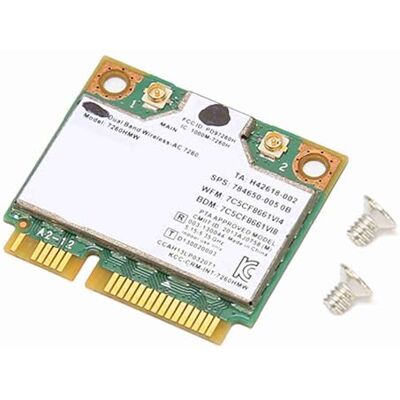 Bewinner Carte sans Fil Double Bande Universelle 2,4G+5G pour 7260Ac 867Mbps Bluetooth 4.0 Carte Réseau Prise en Charge De La Carte WiFi Prise en Charge 802.11ac/a/b/g/n pour 16F4 16Gc 1763 Bewinner Carte sans Fil Double Bande Universelle 2,4G+5G pour 7260Ac 867Mbps Bluetooth 4.0 Carte Réseau Prise en Charge De La Carte WiFi Prise en Charge 802.11ac/a/b/g/n pour 16F4 16Gc 1763