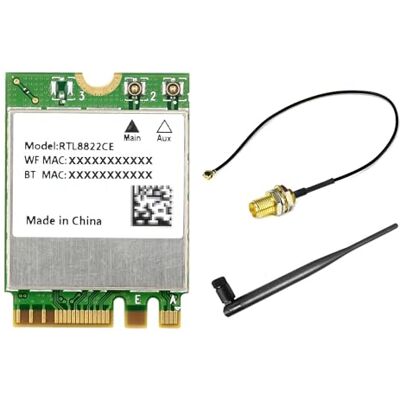 Waveshare Carte réseau sans fil RTL8822CE, 2,4 G/5 GHz double bande WiFi 5, BT5.0, haute vitesse et faible latence, noyau RTL8822CE-CG, carte sans fil haute vitesse Waveshare Carte réseau sans fil RTL8822CE, 2,4 G/5 GHz double bande WiFi 5, BT5.0, haute vitesse et faible latence, noyau RTL8822CE-CG, carte sans fil haute vitesse