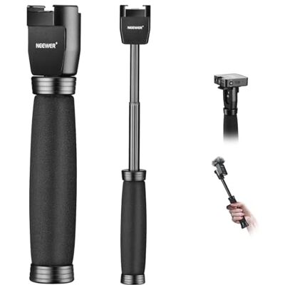 NEEWER 8.7"/30cm Poignée de Micro d'interview télescopique pour Wireless Go, Adaptateur de Poche pour Microphone vidéo Lavalier avec Sabots froids Compatible avec Rode Wireless Go II DJI Mic, etc NEEWER 8.7"/30cm Poignée de Micro d'interview télescopique pour Wireless Go, Adaptateur de Poche pour Microphone vidéo Lavalier avec Sabots froids Compatible avec Rode Wireless Go II DJI Mic, etc