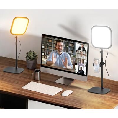 NEEWER Basics Lot de 2 10.8" Éclairage visio, pieds/supports téléphone, lampe plein écran bicolore à bords lumineux 15W CRI95+, ordinateur portable/webcam, appels Zoom, streaming, enregistrement, L220 NEEWER Basics Lot de 2 10.8" Éclairage visio, pieds/supports téléphone, lampe plein écran bicolore à bords lumineux 15W CRI95+, ordinateur portable/webcam, appels Zoom, streaming, enregistrement, L220
