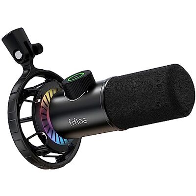 FIFINE USB Micro Gaming Dynamique Microphone PC PS4 PS5 Streaming Podcast Studio Bouton Silence 3,5mm Prise Casque Plug and Play Cardioïde FIFINE USB Micro Gaming Dynamique Microphone PC PS4 PS5 Streaming Podcast Studio Bouton Silence 3,5mm Prise Casque Plug and Play Cardioïde