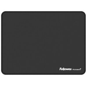 Fellowes Tapis de souris ergonomique extra large noir – Base en caoutchouc antidérapant, bords cousus durables, protection Microban, respectueux de l'environnement et optimisé pour souris optiques et Fellowes Tapis de souris ergonomique extra large noir – Base en caoutchouc antidérapant, bords cousus durables, protection Microban, respectueux de l'environnement et optimisé pour souris optiques et