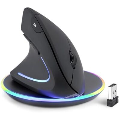 Perixx PERIMICE-713LRX Souris verticale sans fil rechargeable pour gaucher, double charge par câble et sans fil, avec station de charge sans fil Perixx PERIMICE-713LRX Souris verticale sans fil rechargeable pour gaucher, double charge par câble et sans fil, avec station de charge sans fil