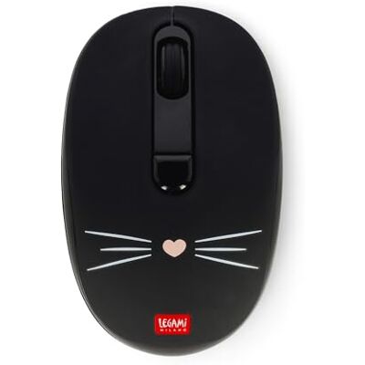 Legami Souris sans Fil avec Récepteur USB Ultra Compact, Thème Kitty, 3 Options de Vitesse, Matériau ABS, Connexion sans Fil Jusqu'à 10 m Legami Souris sans Fil avec Récepteur USB Ultra Compact, Thème Kitty, 3 Options de Vitesse, Matériau ABS, Connexion sans Fil Jusqu'à 10 m