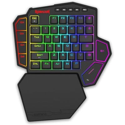 Redragon K585 HE Clavier de jeu à une main 8K Rapid Trigger magnétique UltraMag Interrupteur magnétique 100 % POM Floating Structure Repose-poignet amovible Redragon K585 HE Clavier de jeu à une main 8K Rapid Trigger magnétique UltraMag Interrupteur magnétique 100 % POM Floating Structure Repose-poignet amovible