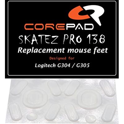 Corepad Skatez Pro 138 Pieds de Souris de Remplacement Compatible avec Logitech G304 / G305 Corepad Skatez Pro 138 Pieds de Souris de Remplacement Compatible avec Logitech G304 / G305