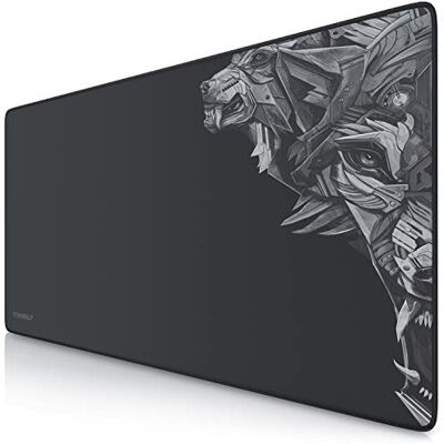 CSL-Computer Titanwolf XXL Speed Tapis de souris de jeu 900 x 400 mm, XXL, sous-main grande taille, avec motif Titanwolf, améliore la précision et la vitesse, antidérapant, durable CSL-Computer Titanwolf XXL Speed Tapis de souris de jeu 900 x 400 mm, XXL, sous-main grande taille, avec motif Titanwolf, améliore la précision et la vitesse, antidérapant, durable