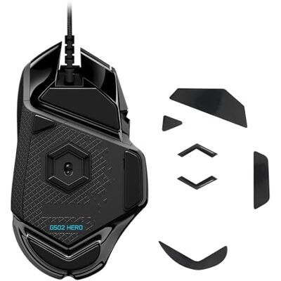 kwmobile Patin pour souris compatible avec Logitech G502 wired (not for wireless) Pied de souris de remplacement autoadhésif en caoutchouc souple noir kwmobile Patin pour souris compatible avec Logitech G502 wired (not for wireless) Pied de souris de remplacement autoadhésif en caoutchouc souple noir