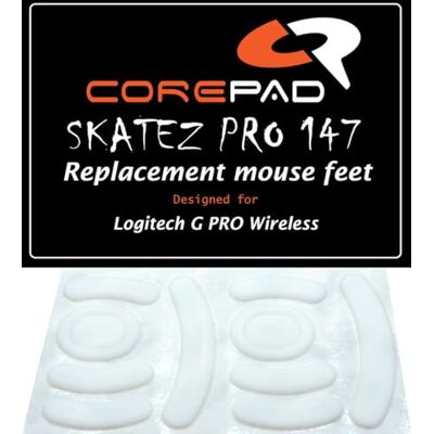 Corepad Skatez Pro 147 Pieds de Souris de Remplacement Compatible avec Logitech G Pro Wireless GPW Corepad Skatez Pro 147 Pieds de Souris de Remplacement Compatible avec Logitech G Pro Wireless GPW