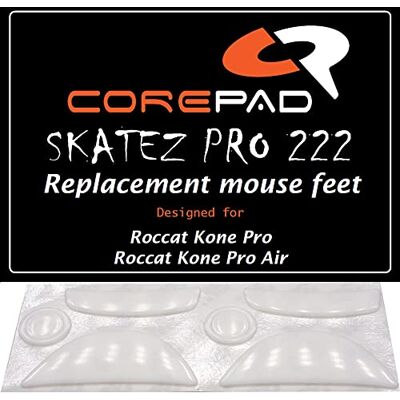 Corepad Skatez PRO 222 Pieds de souris de rechange compatibles avec Roccat Kone Pro/Roccat Kone Pro Air Corepad Skatez PRO 222 Pieds de souris de rechange compatibles avec Roccat Kone Pro/Roccat Kone Pro Air