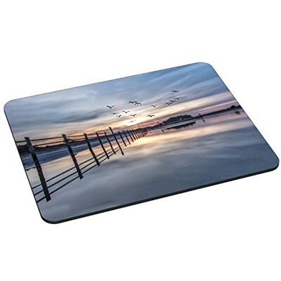 PEDEA Tapis de Souris pour Le Jeu et Le Travail avec Bords Cousus et Dessous antidérapant 22 x 18 cm Coastline PEDEA Tapis de Souris pour Le Jeu et Le Travail avec Bords Cousus et Dessous antidérapant 22 x 18 cm Coastline