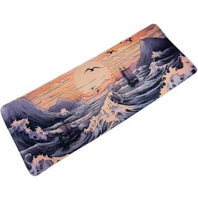 lachineuse Tapis DE Souris XXL La Vague Japonaise 800 X 300 X 3 mm Déco Inspiration Japonaise Antidérapant et Résistant à l'eau Déco Bureau Idée Cadeau Japon Asie lachineuse Tapis DE Souris XXL La Vague Japonaise 800 X 300 X 3 mm Déco Inspiration Japonaise Antidérapant et Résistant à l'eau Déco Bureau Idée Cadeau Japon Asie