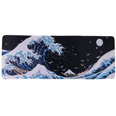 lachineuse Tapis DE Souris XXL Vague de Kanagawa Estampe Japonaise 800 x 300 x 3 mm lachineuse Tapis DE Souris XXL Vague de Kanagawa Estampe Japonaise 800 x 300 x 3 mm