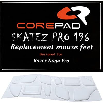Corepad Skatez PRO 196 Pieds de souris de rechange pour Razer Naga Pro Corepad Skatez PRO 196 Pieds de souris de rechange pour Razer Naga Pro