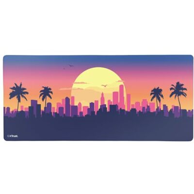 GXTrust Tapis de Souris XXL Gaming 900x400 mm, Miami Orange Tapis de Bureau Bords Cousus, Texture de Surface Optimisée, Dessous Caoutchouté Antidérapant, Multicolore GXTrust Tapis de Souris XXL Gaming 900x400 mm, Miami Orange Tapis de Bureau Bords Cousus, Texture de Surface Optimisée, Dessous Caoutchouté Antidérapant, Multicolore