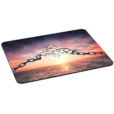 PEDEA Tapis de Souris pour Le Jeu et Le Travail avec Bords Cousus et Dessous antidérapant 35 x 26 cm Freedom. PEDEA Tapis de Souris pour Le Jeu et Le Travail avec Bords Cousus et Dessous antidérapant 35 x 26 cm Freedom.