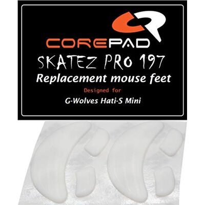 Corepad Skatez PRO 197 Pied de souris de rechange pour G-Wolves Hati-S Small Mini Corepad Skatez PRO 197 Pied de souris de rechange pour G-Wolves Hati-S Small Mini