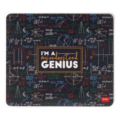 Legami Tapis de souris avec surface anti-poussière et anti-reflets en PVC, base en caoutchouc antidérapant, Tema Genius, 22,3 x 23,3 cm Legami Tapis de souris avec surface anti-poussière et anti-reflets en PVC, base en caoutchouc antidérapant, Tema Genius, 22,3 x 23,3 cm