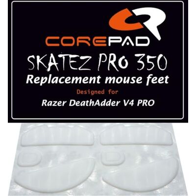 Corepad Skatez Pro 350 Pieds de Souris de Remplacement Compatibles avec Razer DeathAdder V4 Pro Corepad Skatez Pro 350 Pieds de Souris de Remplacement Compatibles avec Razer DeathAdder V4 Pro