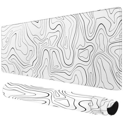 Rcege Grand tapis de souris pour bureau – Tapis de souris de jeu avec base antidérapante bords cousus, tapis de bureau pour clavier et souris Rcege Grand tapis de souris pour bureau – Tapis de souris de jeu avec base antidérapante bords cousus, tapis de bureau pour clavier et souris