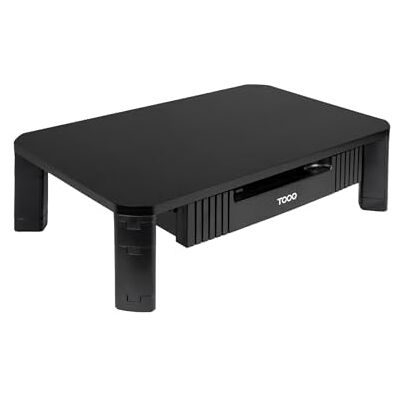 TOOQ TQMMPD02 Support Élévateur Polyvalent avec Tiroir pour Moniteur/Ordinateur Portable, Noir TOOQ TQMMPD02 Support Élévateur Polyvalent avec Tiroir pour Moniteur/Ordinateur Portable, Noir
