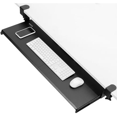 VIVO MOUNT-KB15EB Plateau de clavier extractible sous le bureau avec système de fixation en C extra robuste, 86 cm (102 cm y compris les pinces) x 28 cm, tiroir d'ordinateur coulissant pour saisir, VIVO MOUNT-KB15EB Plateau de clavier extractible sous le bureau avec système de fixation en C extra robuste, 86 cm (102 cm y compris les pinces) x 28 cm, tiroir d'ordinateur coulissant pour saisir,
