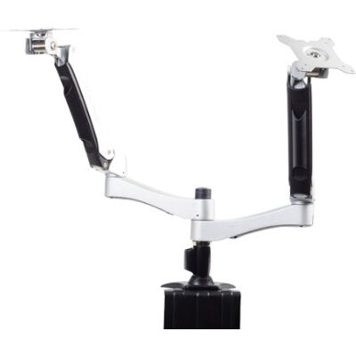 Silverstone Tek ARM ARM22SC Support de bureau à deux bras articulés pour écran d'ordinateur Silverstone Tek ARM ARM22SC Support de bureau à deux bras articulés pour écran d'ordinateur