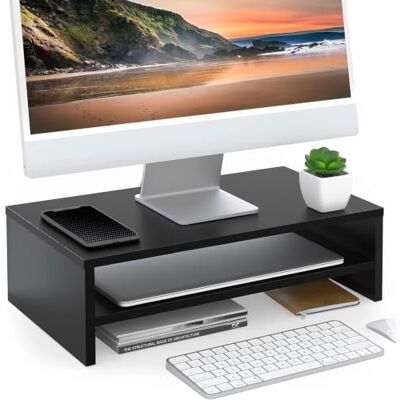 FITUEYES Réhausseur d'Écran en Bois,Support de Moniteur,Support d'Ordinateur Portable,PC,TV,pour le Bureau et la Maison,42,5x23,5x14cm,Noir FITUEYES Réhausseur d'Écran en Bois,Support de Moniteur,Support d'Ordinateur Portable,PC,TV,pour le Bureau et la Maison,42,5x23,5x14cm,Noir