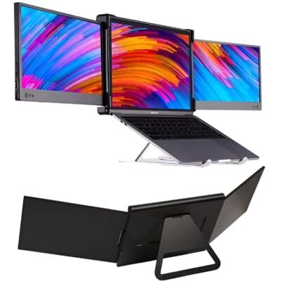 Generic Tri-écran Moniteur portable Double écran 60Hz 1080p Convient pour ordinateur portable de 13,3 à 16,0 pouces Generic Tri-écran Moniteur portable Double écran 60Hz 1080p Convient pour ordinateur portable de 13,3 à 16,0 pouces
