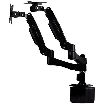 Silverstone SST-ARM22BC Two Arm LCD LED Support de Montage pour écran, réglable, Silverstone SST-ARM22BC Two Arm LCD LED Support de Montage pour écran, réglable,