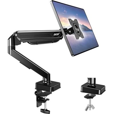 Acer Support Ecran PC, Bras Articulé à Ressort à Gaz, Compatible Moniteurs 17"-34", Capacité 2-9kg, Rotation 360°,VESA 75/100mm, Bras Ecran PC avec Gestion Câbles Acer Support Ecran PC, Bras Articulé à Ressort à Gaz, Compatible Moniteurs 17"-34", Capacité 2-9kg, Rotation 360°,VESA 75/100mm, Bras Ecran PC avec Gestion Câbles