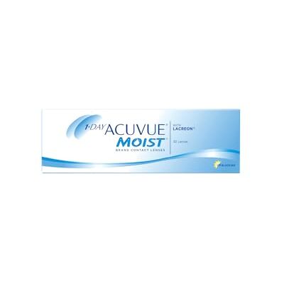 Acuvue MOIST Lentilles de jour 1 jour pour les yeux sensibles et les personnes souffrant d'allergies – Lentilles de contact journalier 3,5 dpt et BC 9 – Protection UV et confort – 30 lentilles Acuvue MOIST Lentilles de jour 1 jour pour les yeux sensibles et les personnes souffrant d'allergies – Lentilles de contact journalier 3,5 dpt et BC 9 – Protection UV et confort – 30 lentilles