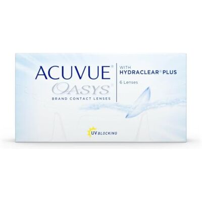 Acuvue ® OASYS with HYDRACLEAR® PLUS Remplacement bihebdomadaire Protection UV 6 lentilles Acuvue ® OASYS with HYDRACLEAR® PLUS Remplacement bihebdomadaire Protection UV 6 lentilles
