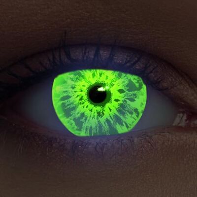 Designlenses lentilles journalières couleur ardent vert pour halloween costume de zombie, 1 paire (2 pcs), sans correction (Green Fire) Designlenses lentilles journalières couleur ardent vert pour halloween costume de zombie, 1 paire (2 pcs), sans correction (Green Fire)