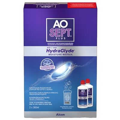 Aosept Plus avec hydraglyde 2 x 360 ml Aosept Plus avec hydraglyde 2 x 360 ml