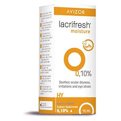 Avizor Lacrifresh Moisture 0.10%. Flacon de 15 ml de gouttes pour les yeux pour soulager les symptômes d'irritation oculaire. Avizor Lacrifresh Moisture 0.10%. Flacon de 15 ml de gouttes pour les yeux pour soulager les symptômes d'irritation oculaire.