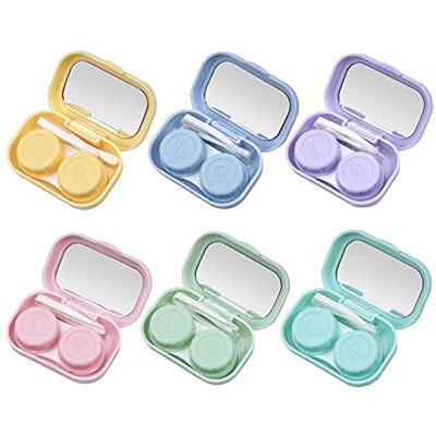 Jinlaili 6 Pièces Étui Lentilles de Contact, Lentille de Contact Boîte, Conteneur pour Lentille de Contact Exqui, Étui de Rangement de Lentille de Contact, avec Capuchons L et R Yeux, 6 Couleurs Jinlaili 6 Pièces Étui Lentilles de Contact, Lentille de Contact Boîte, Conteneur pour Lentille de Contact Exqui, Étui de Rangement de Lentille de Contact, avec Capuchons L et R Yeux, 6 Couleurs