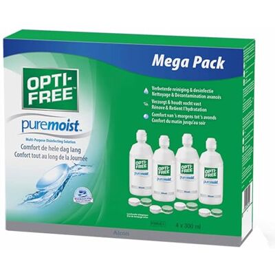 OPTI-FREE Alcon OptiFree PureMoist Systempack 4 x 300 ml OPTI-FREE Alcon OptiFree PureMoist Systempack 4 x 300 ml