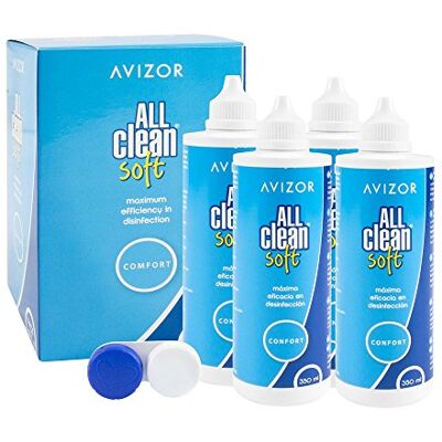 Avizor All Clean Soft Lot de 4 flacons de 350 ml Avizor All Clean Soft Lot de 4 flacons de 350 ml
