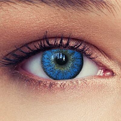 Designlenses 2 lentilles de contact bleues avec force bleu océanique effet naturel Trois lentilles mensuelles Couleur bien couvrante + récipient gratuit « Natural Aqua » 3,75 Designlenses 2 lentilles de contact bleues avec force bleu océanique effet naturel Trois lentilles mensuelles Couleur bien couvrante + récipient gratuit « Natural Aqua » 3,75
