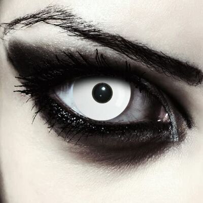 Designlenses Lentilles de couleur blanche pour Halloween Avec boîte « Whiteout » Blanc 3,50 Designlenses Lentilles de couleur blanche pour Halloween Avec boîte « Whiteout » Blanc 3,50