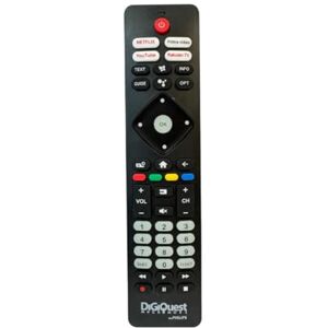 DIGIQUEST Télécommande compatible avec les modèles TV de marque PHILIPS Touches fluorescentes dédiées aux plateformes de streaming I Déjà configuré et prêt à l'emploi DIGIQUEST Télécommande compatible avec les modèles TV de marque PHILIPS Touches fluorescentes dédiées aux plateformes de streaming I Déjà configuré et prêt à l'emploi