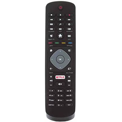 Vsnetwork Télécommande de remplacement Philips 4K UHD HDR Smart TV 43PUS6262 49PUS6262 50PUS6262 55PUS6262 65PUS6262, sans programmation Vsnetwork Télécommande de remplacement Philips 4K UHD HDR Smart TV 43PUS6262 49PUS6262 50PUS6262 55PUS6262 65PUS6262, sans programmation