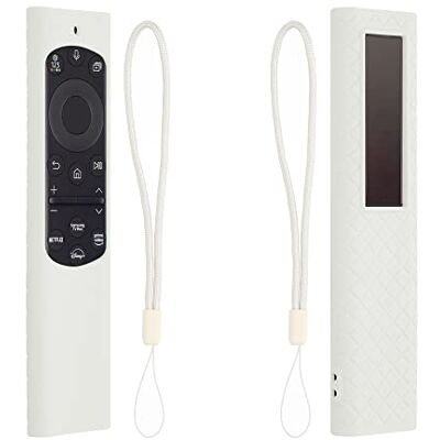 kwmobile Étui compatible avec Samsung Smart TV TM2280e BN59-01385 / BN59-01386 / BN59-01391A coque Coque télécommande TV en silicone blanc kwmobile Étui compatible avec Samsung Smart TV TM2280e BN59-01385 / BN59-01386 / BN59-01391A coque Coque télécommande TV en silicone blanc
