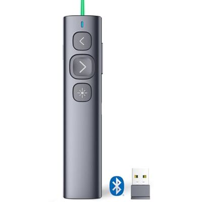 Norwii N95 Bluetooth Presentation Clicke Pointer for presentations, PowerPoint Clicker for Presentation Remote, Long Range Wireless Presenter, USB-C Rechargeable (Vert, BLE&USB-A) Norwii N95 Bluetooth Presentation Clicke Pointer for presentations, PowerPoint Clicker for Presentation Remote, Long Range Wireless Presenter, USB-C Rechargeable (Vert, BLE&USB-A)