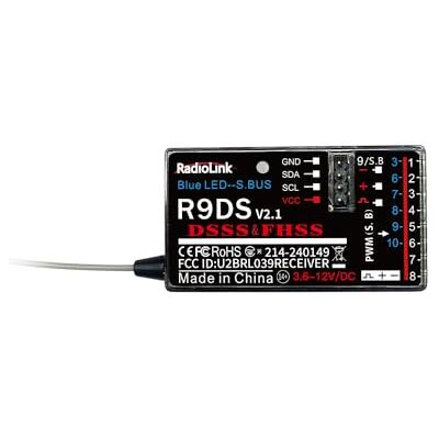 Radiolink Récepteur R9DS 10 canaux 2,4 GHz SBUS/PWM longue portée pour télécommande AT9/AT9S/AT9S Pro AT10II/AT10 Radiolink Récepteur R9DS 10 canaux 2,4 GHz SBUS/PWM longue portée pour télécommande AT9/AT9S/AT9S Pro AT10II/AT10