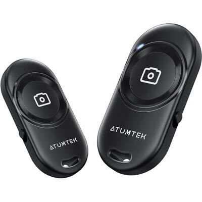 ATUMTEK Télécommande Bluetooth, Déclencheur Bluetooth 5.2 avec Connexion Stable Compatible avec iPhone et Smartphones et Tablettes Android, Idéal pour Selfies et Photos de Groupe ATUMTEK Télécommande Bluetooth, Déclencheur Bluetooth 5.2 avec Connexion Stable Compatible avec iPhone et Smartphones et Tablettes Android, Idéal pour Selfies et Photos de Groupe
