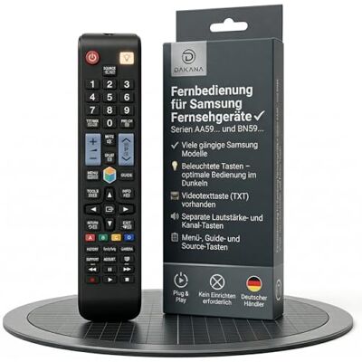 Dakana Télécommande de rechange universelle pour téléviseur Samsung prête à l'emploi Dakana Télécommande de rechange universelle pour téléviseur Samsung prête à l'emploi